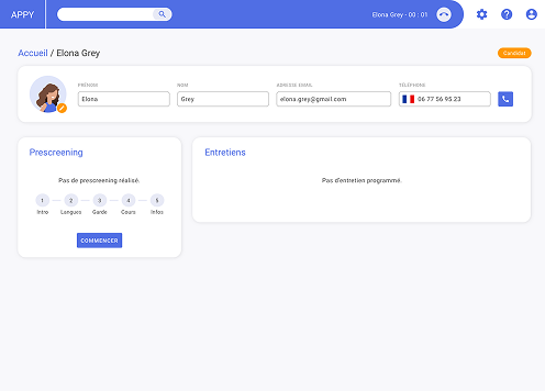 Fiche candidat